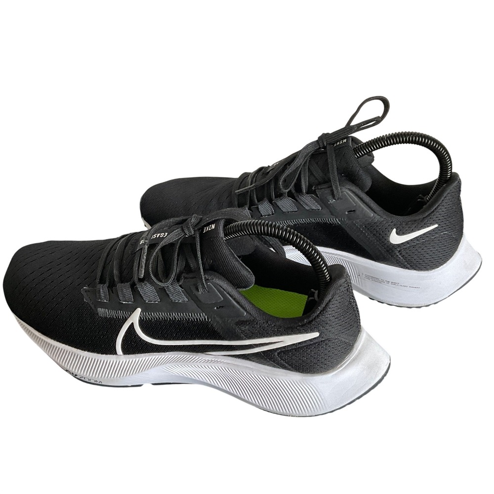 Nike Air Zoom Pegasus 38 Womens Black White Running Shoes CW7358-002 Size 7.5